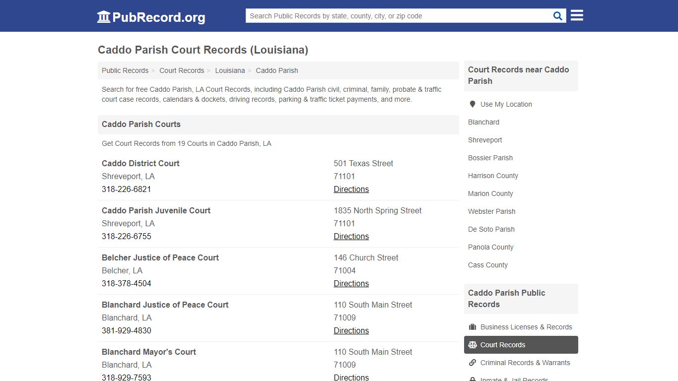 Free Caddo Parish Court Records (Louisiana Court Records)